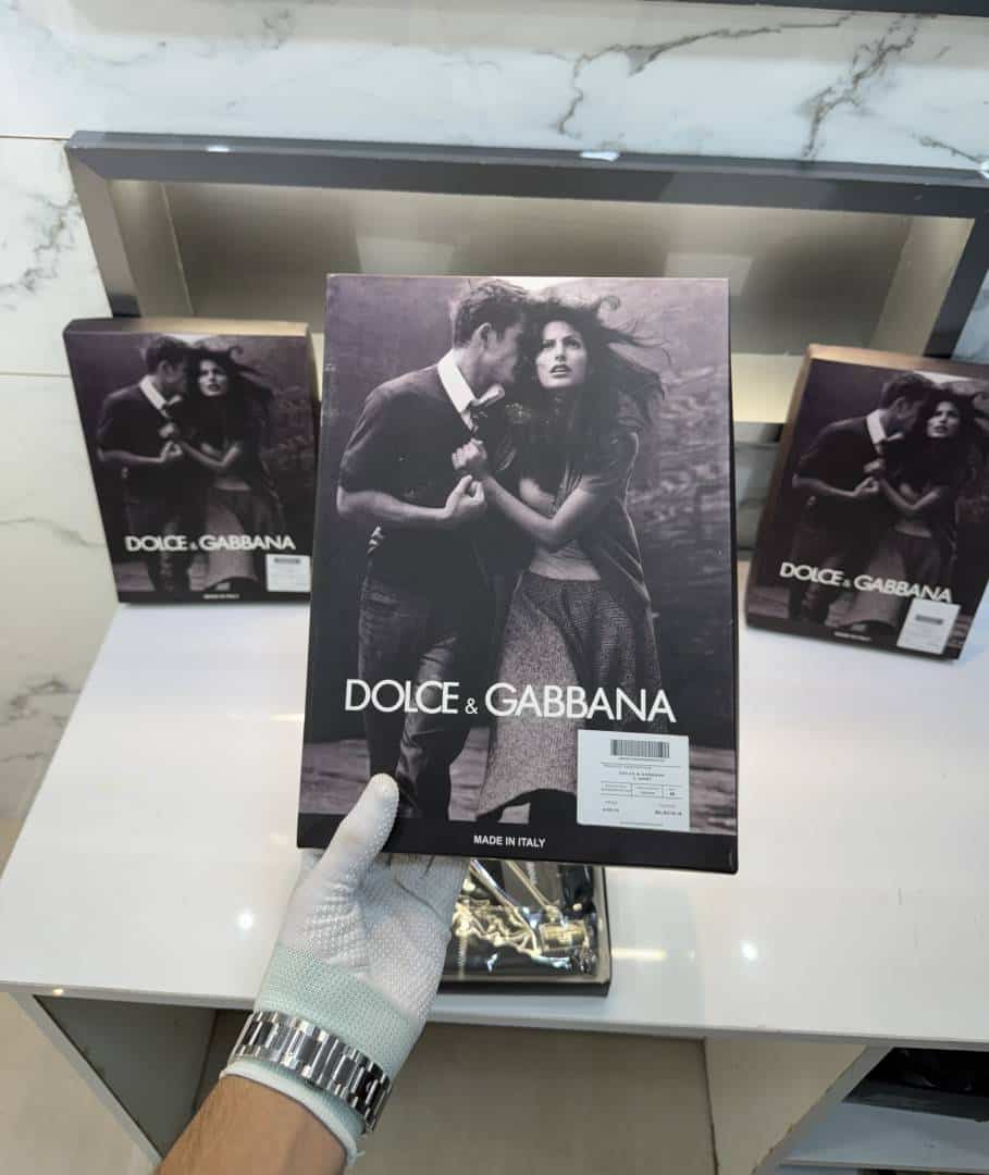 Dolce&Gabbana White Steel Logo Imported Polo T-Shirt With Box Packing