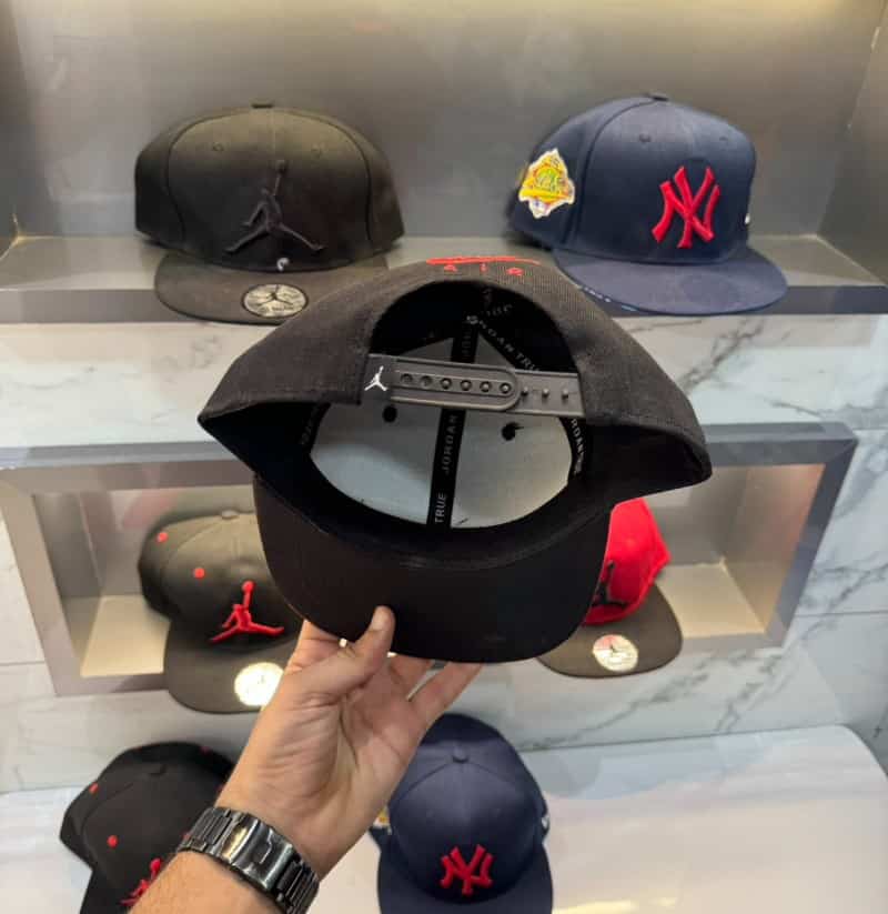 Air Jordan Black Red Embroidery Logo Imported Cap