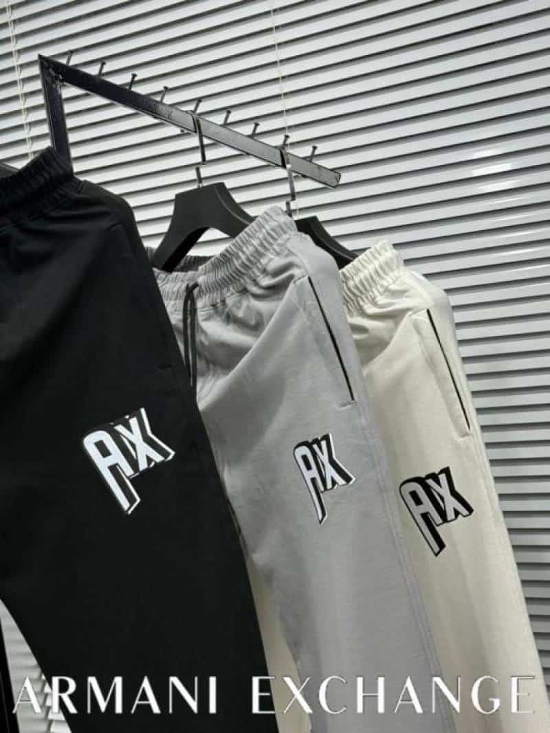 Arman i Exchang e Grey Logo Patch Imported Trackpant With Carry Bag
