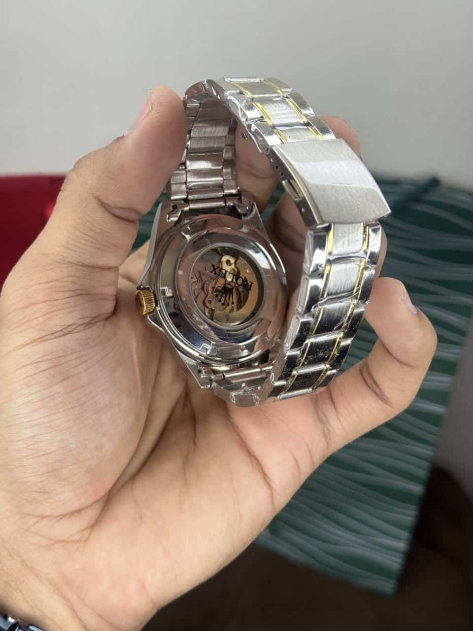 Role ...X Dual Tone With Black Metal Automatic Premium Watch