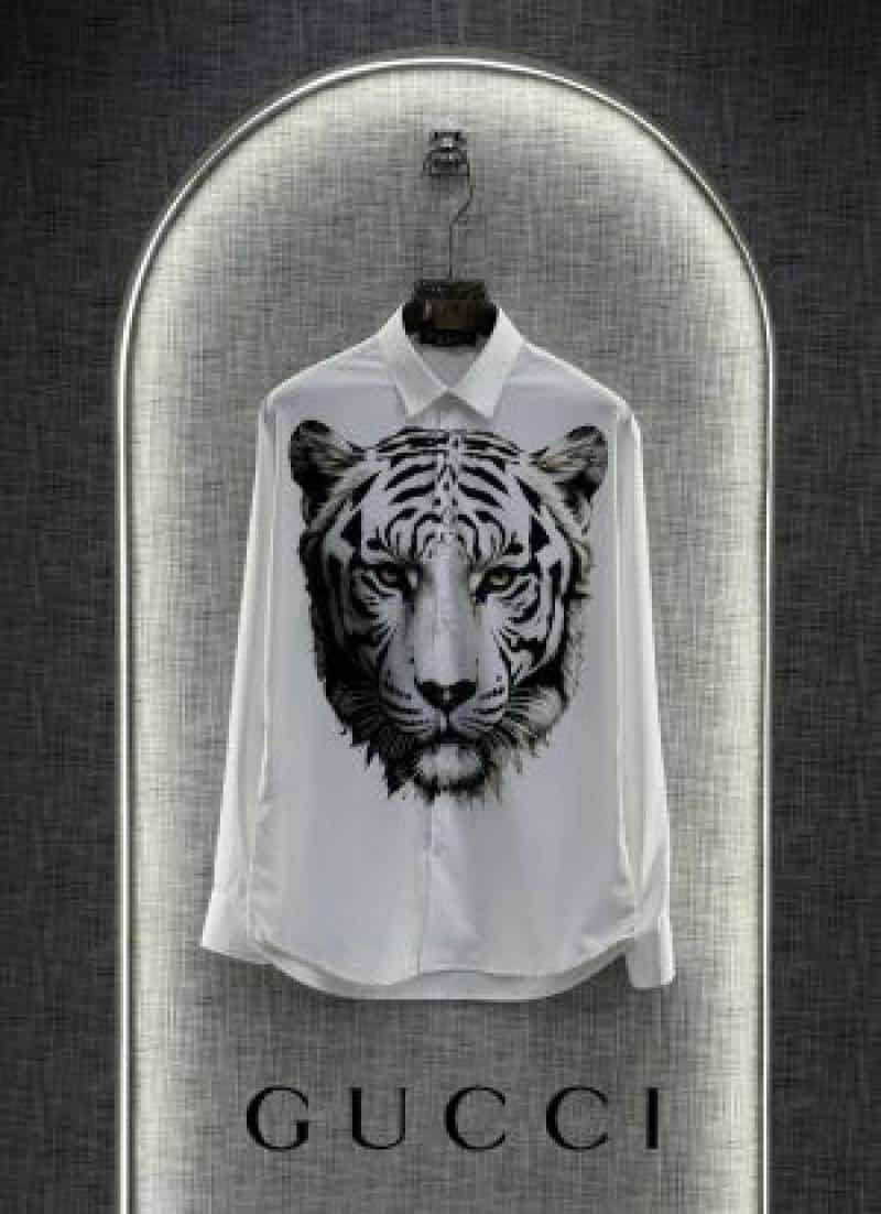 Guc_ci imported tiger print full sleeves shirt