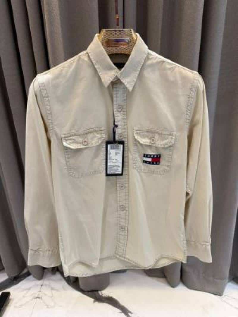 Tommy Hilfige_r Denim Shirt Beige