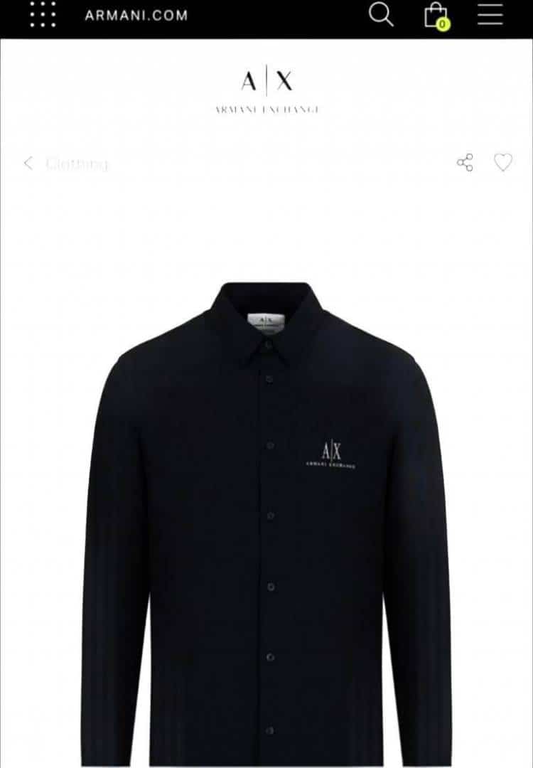 Arman_i Exchange Chest Logo Box Pack Full Sleeves Shirt Black