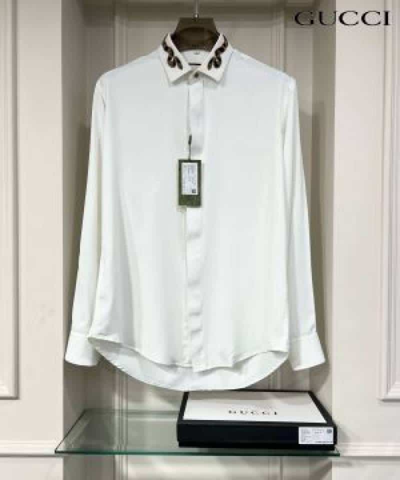 Gucc_i Snake Collar Design Imported Korean Shirt