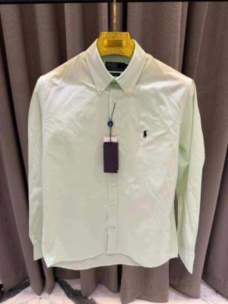 Ralph_Lauren Chest Logo Full Sleeves Shirt Sea Green