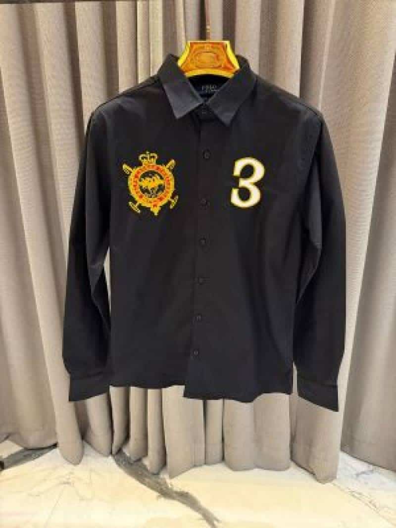 Ralph_Lauren Imported Full Sleeves Shirt Black