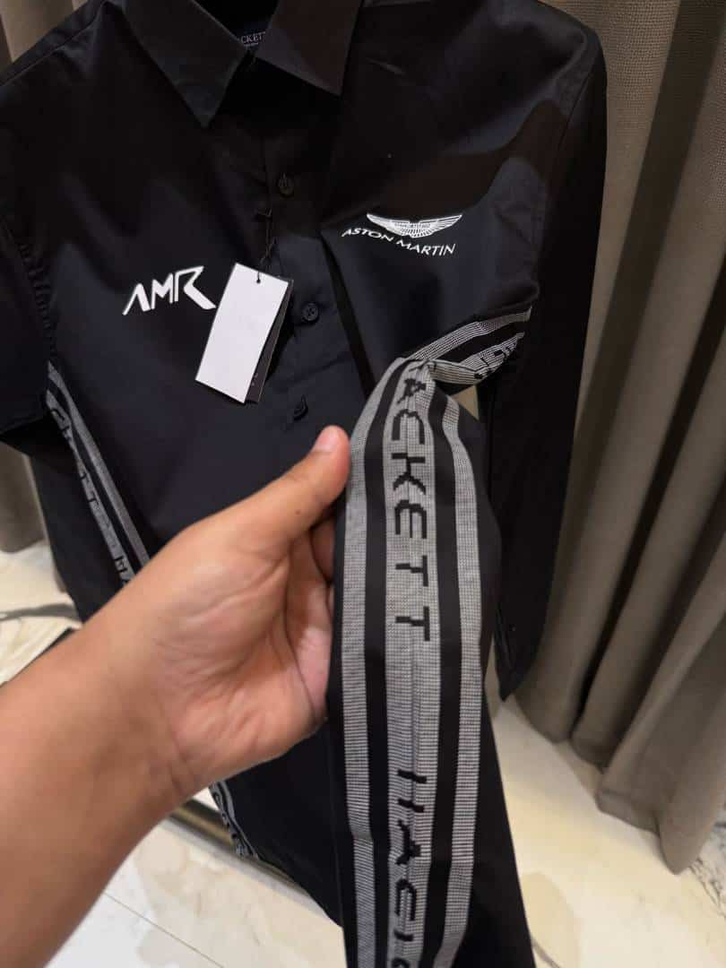 Hacket Aston Martin Shirt Black Side Print