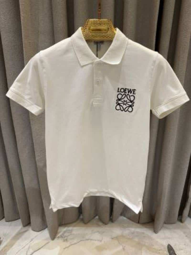 Loewe Chest Logo Polo T-shirt White