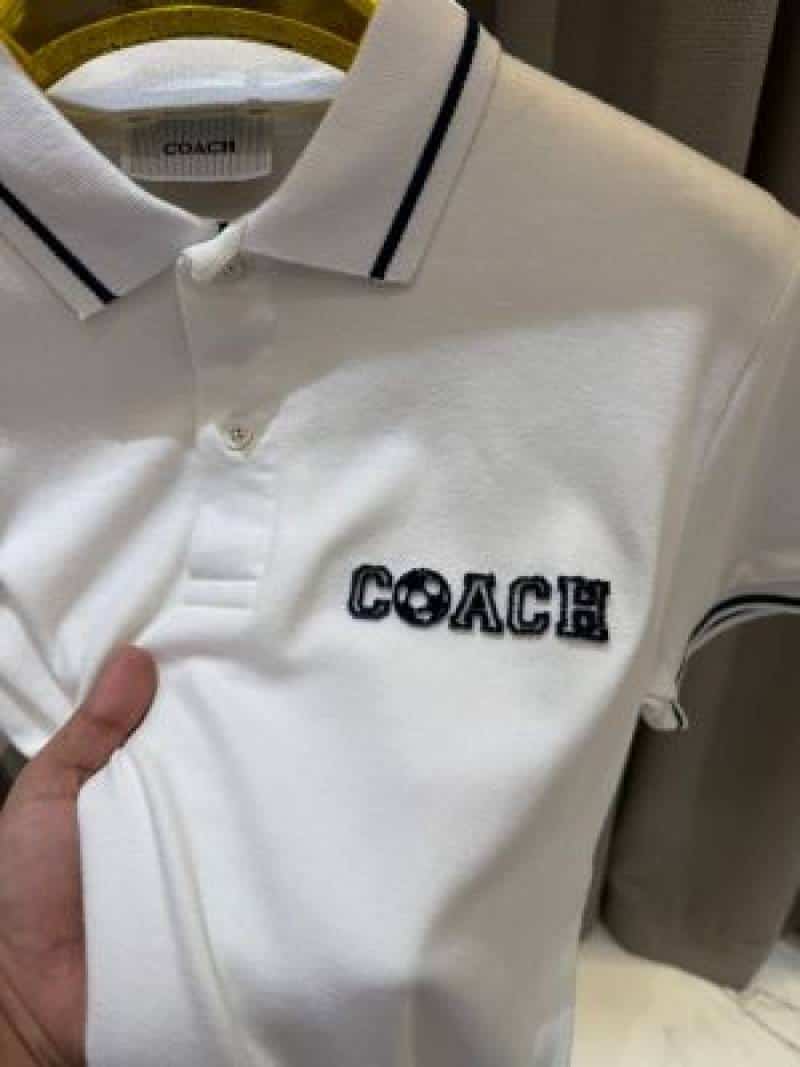 Coac_h Chest Logo Polo T-shirt White