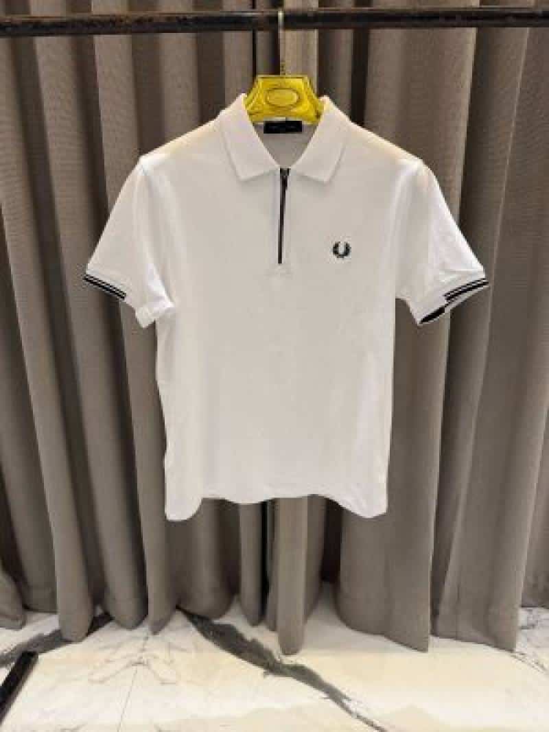 Fred Perry Chest Logo Polo T-shirt White