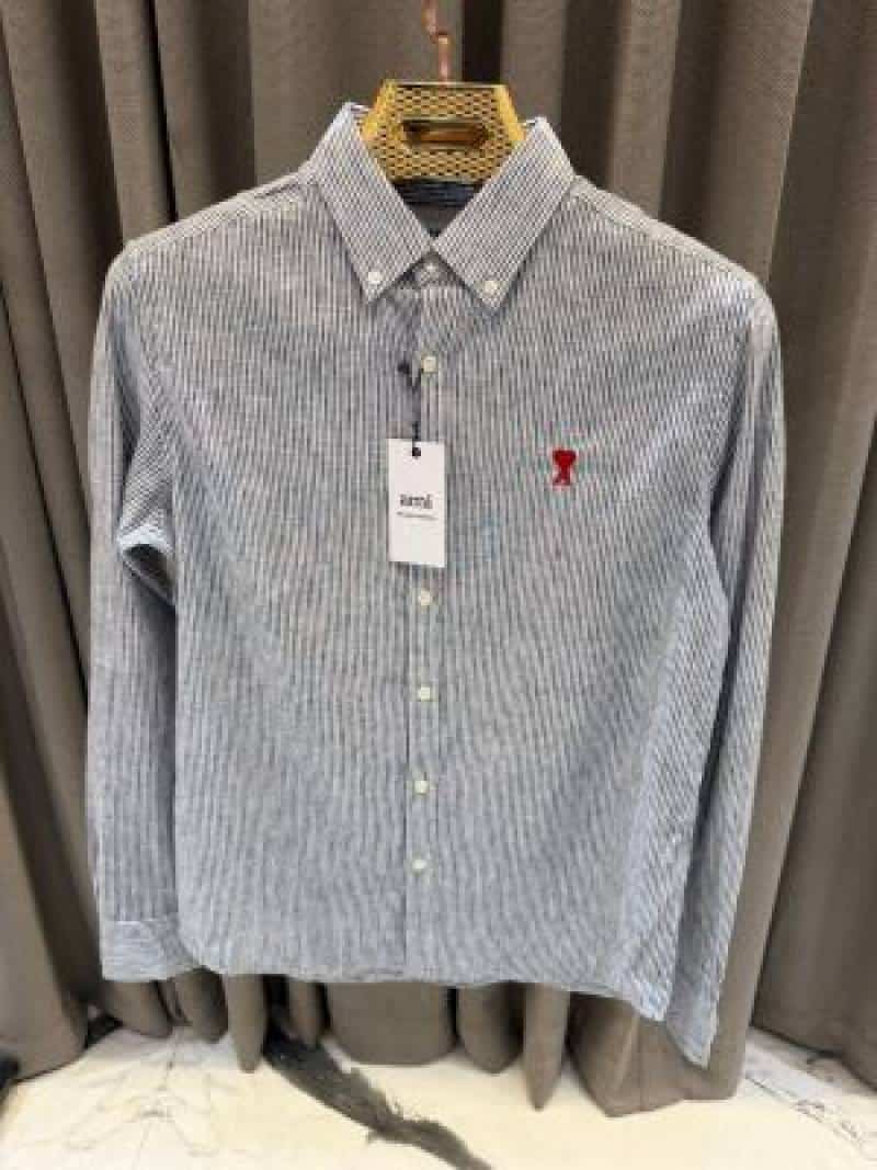 AMI PARIS IMPORTED SHIRT LIGHT BLACK