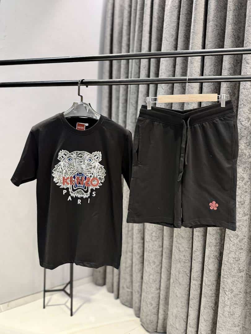 KENZO IMPORTED TRENDING COURT SET BLACK