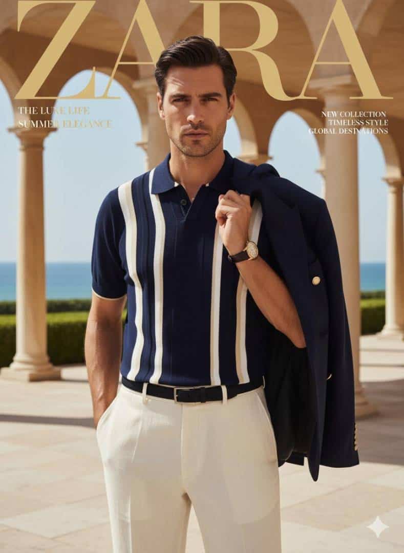 ZAR_A KNITTED POLO T SHIRTS IN PREMIUM NAVY BLUE COLOUR