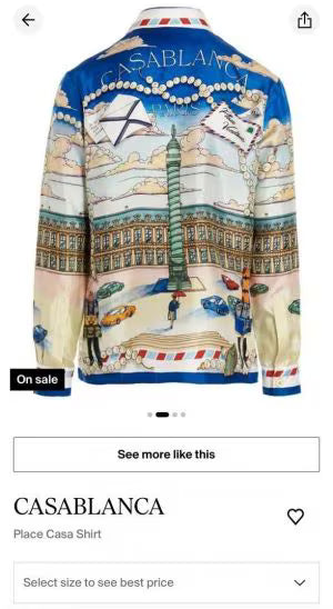 Casablanca Printed Shirt With Premium Box Packing (1740)