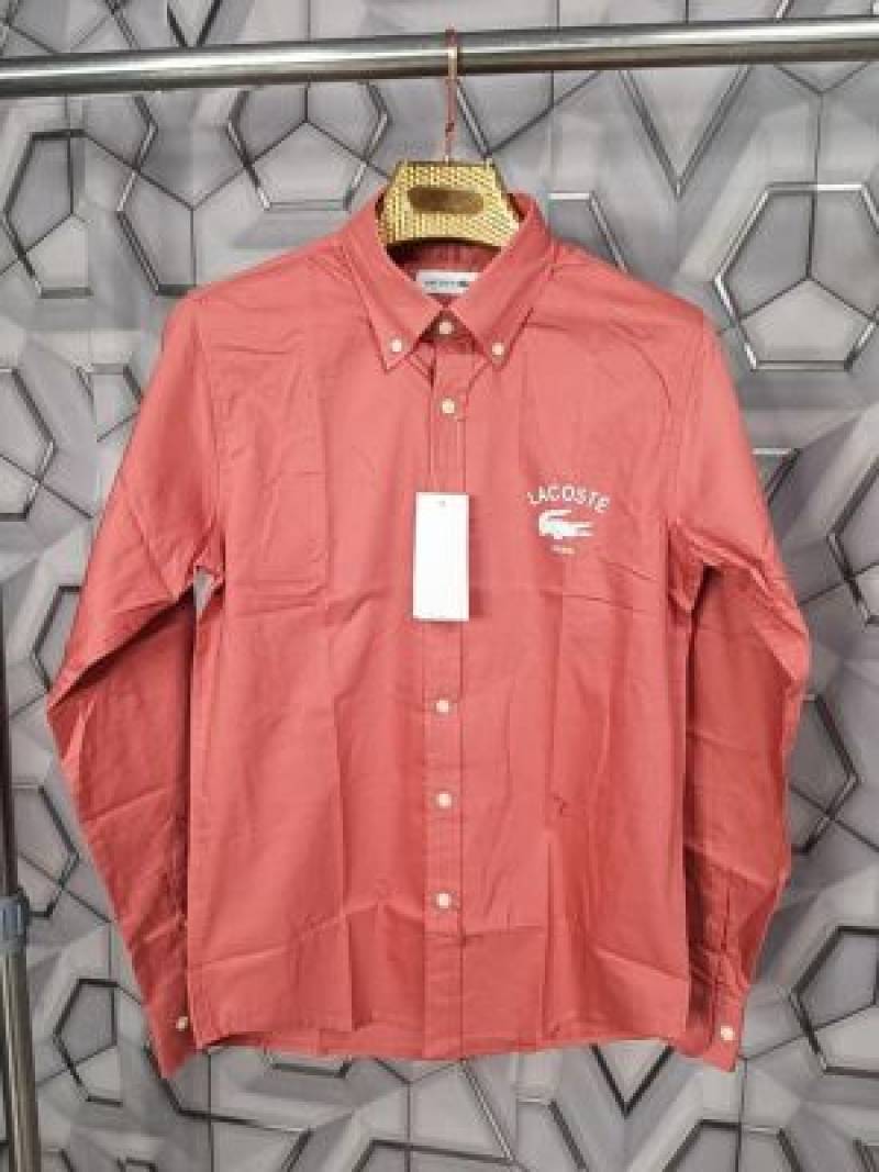 Lacoste_Red_Crocodile_Logo_Print_Classic_Shirt_(1828)