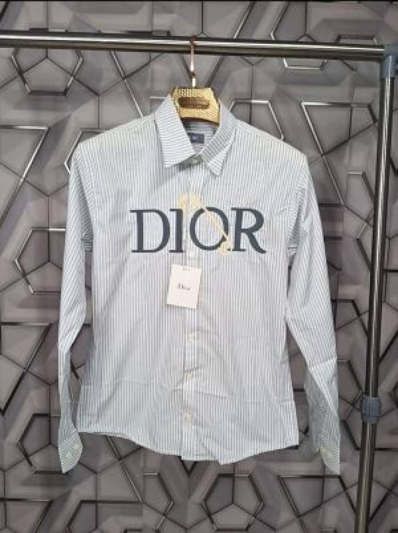 Dior_Grey_Embroidery_Logo_Premium_Lining_Shirt_(1655)