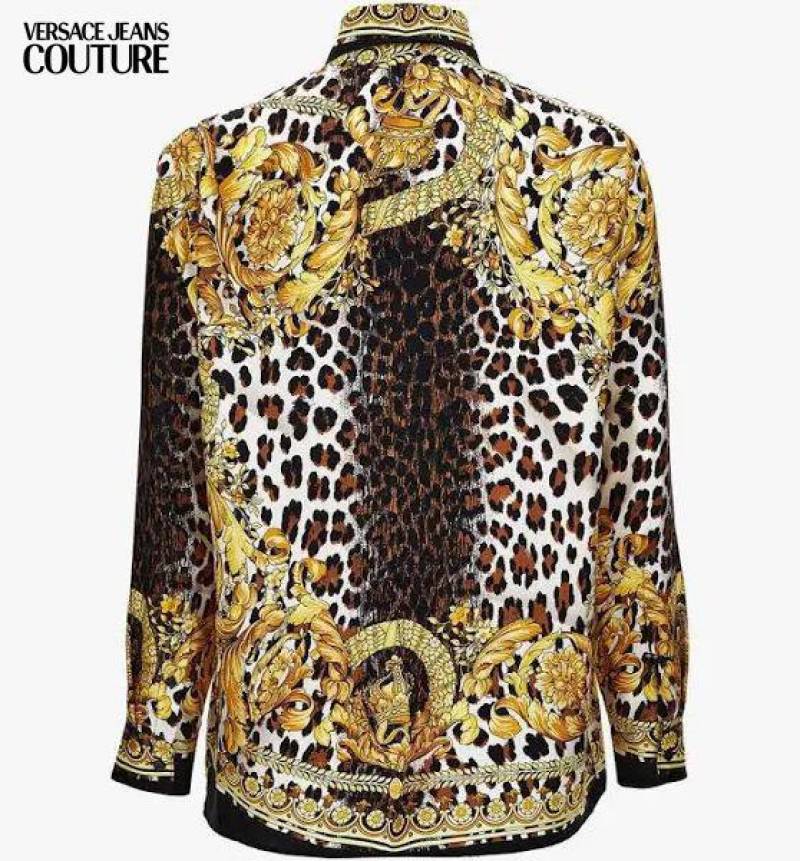 Versace Couture White Wild Barocco Printed Premium Shirt With Box And Carry Bag (1913)