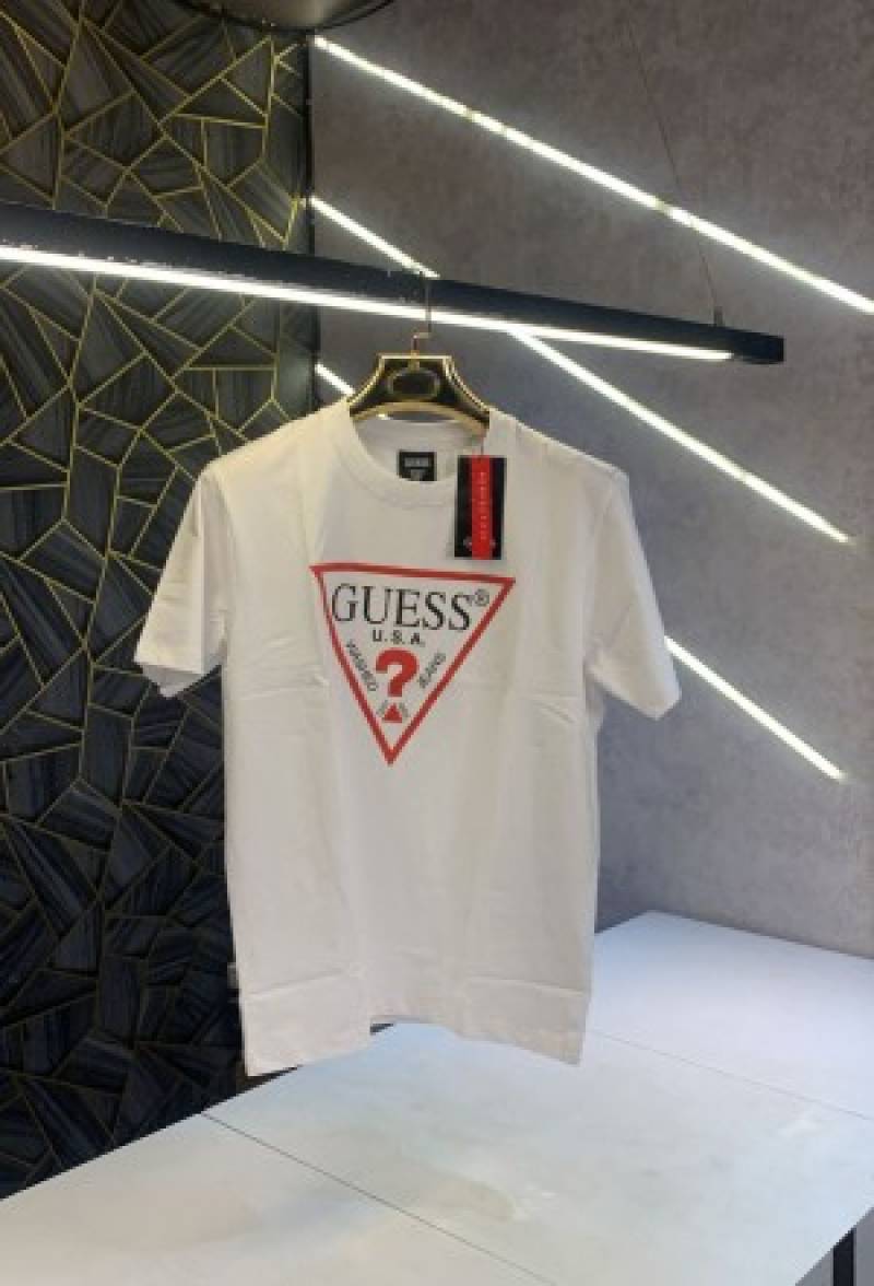 Guess White Printed Premium T-Shirt (1341)
