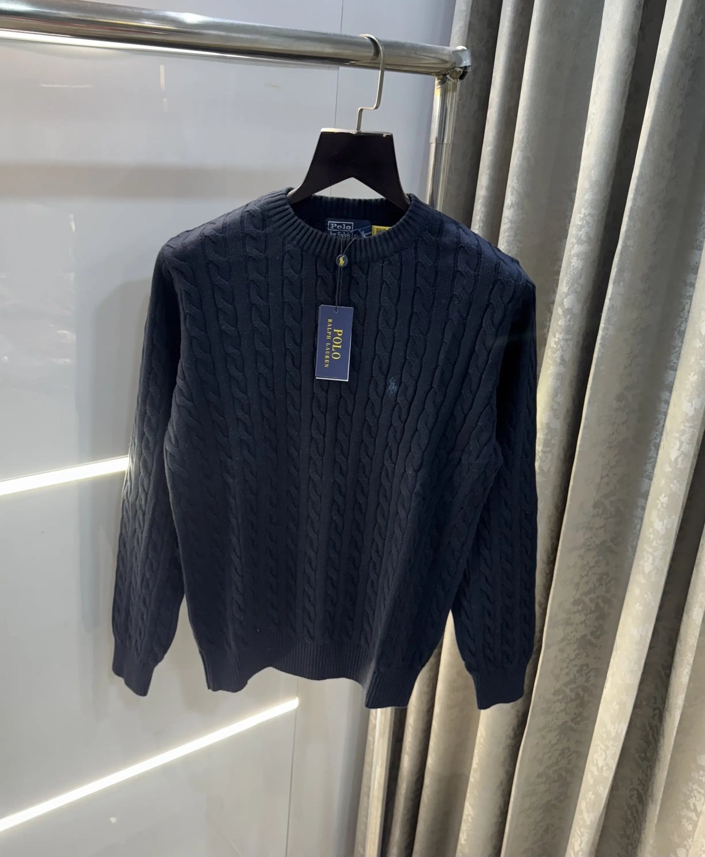 Ralph Lauren Navy Blue Knitted Imported Pull Over