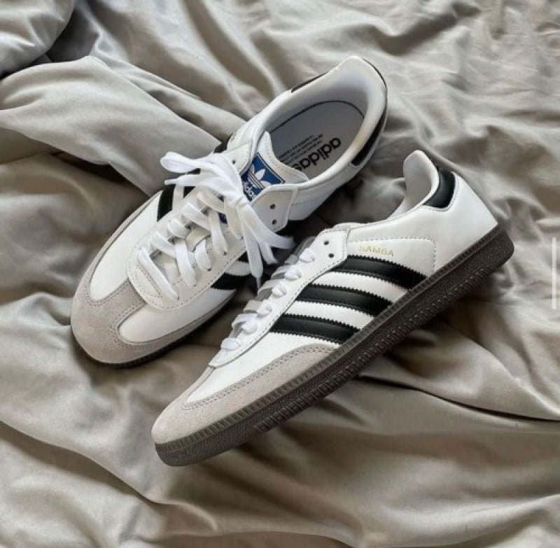 adidas samba white black fix