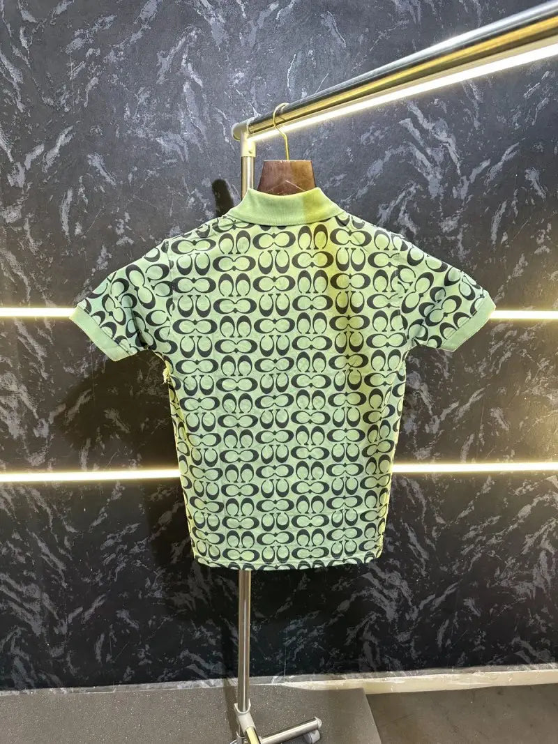 Coach Monogram Premium Polo Tshirt Green