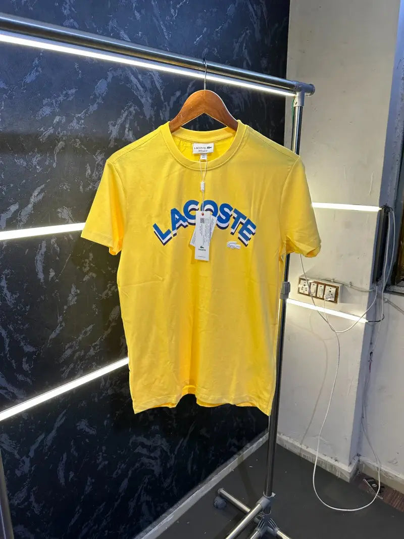 Lacostte Premium Round Neck Tshirt Yellow Store article