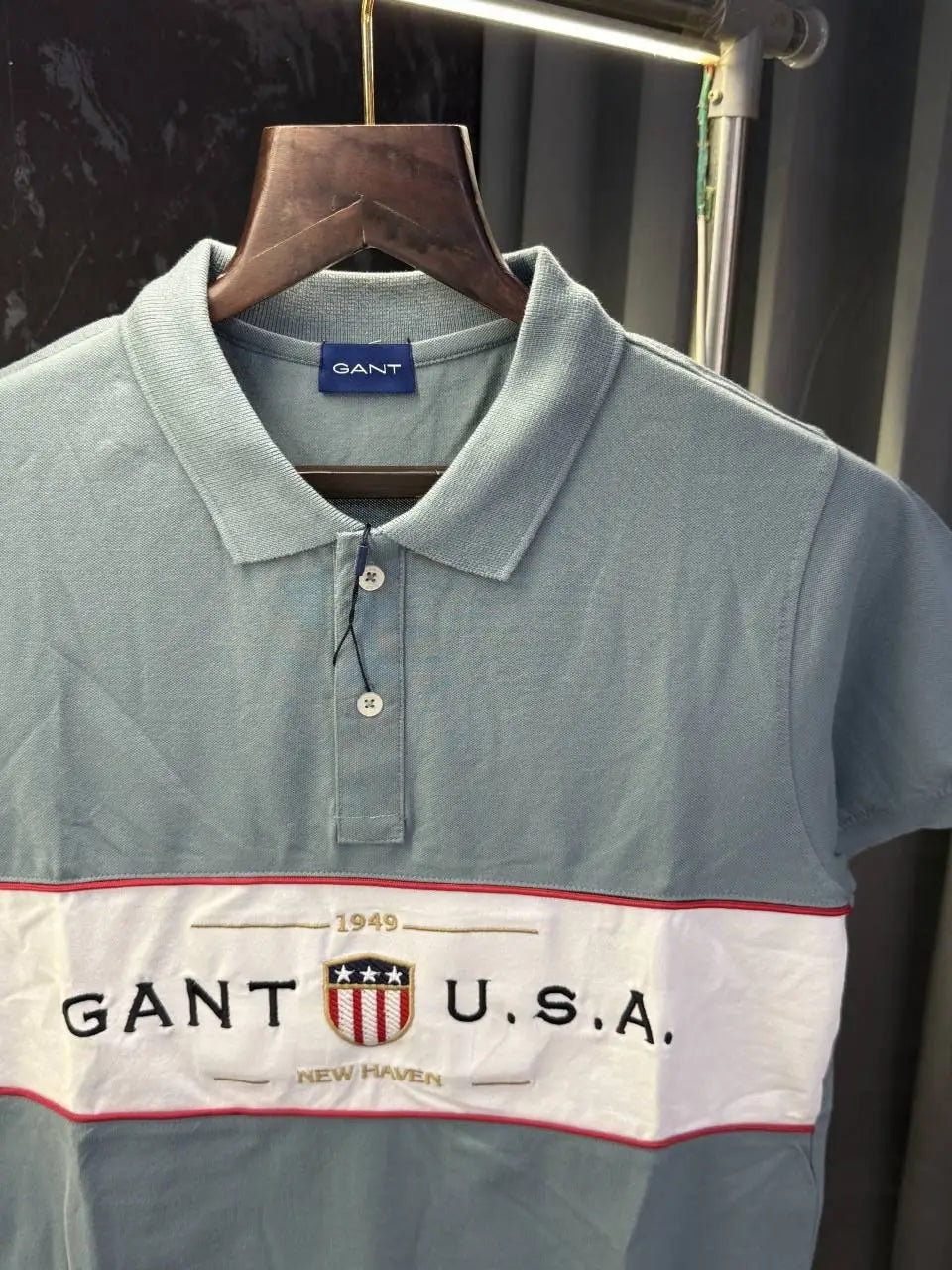 Gant USA Premium Polo Tshirt ( Ice Blue )