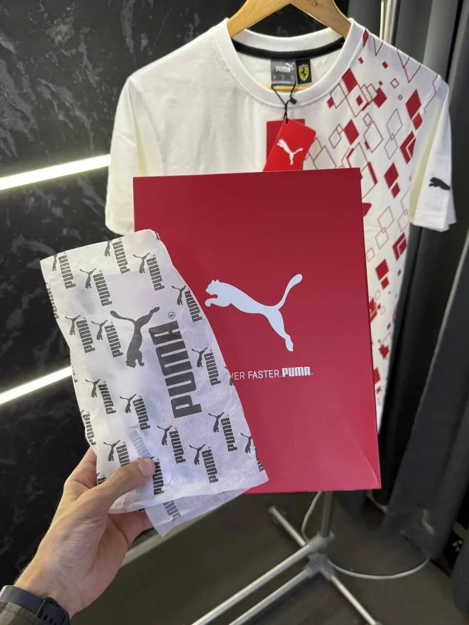 Pum a Scuderia Ferrari Round Neck Tshirt with Box Packing