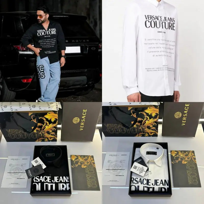 Versace Couture Milano Shirt With Original Packaging Store Article White - (180)