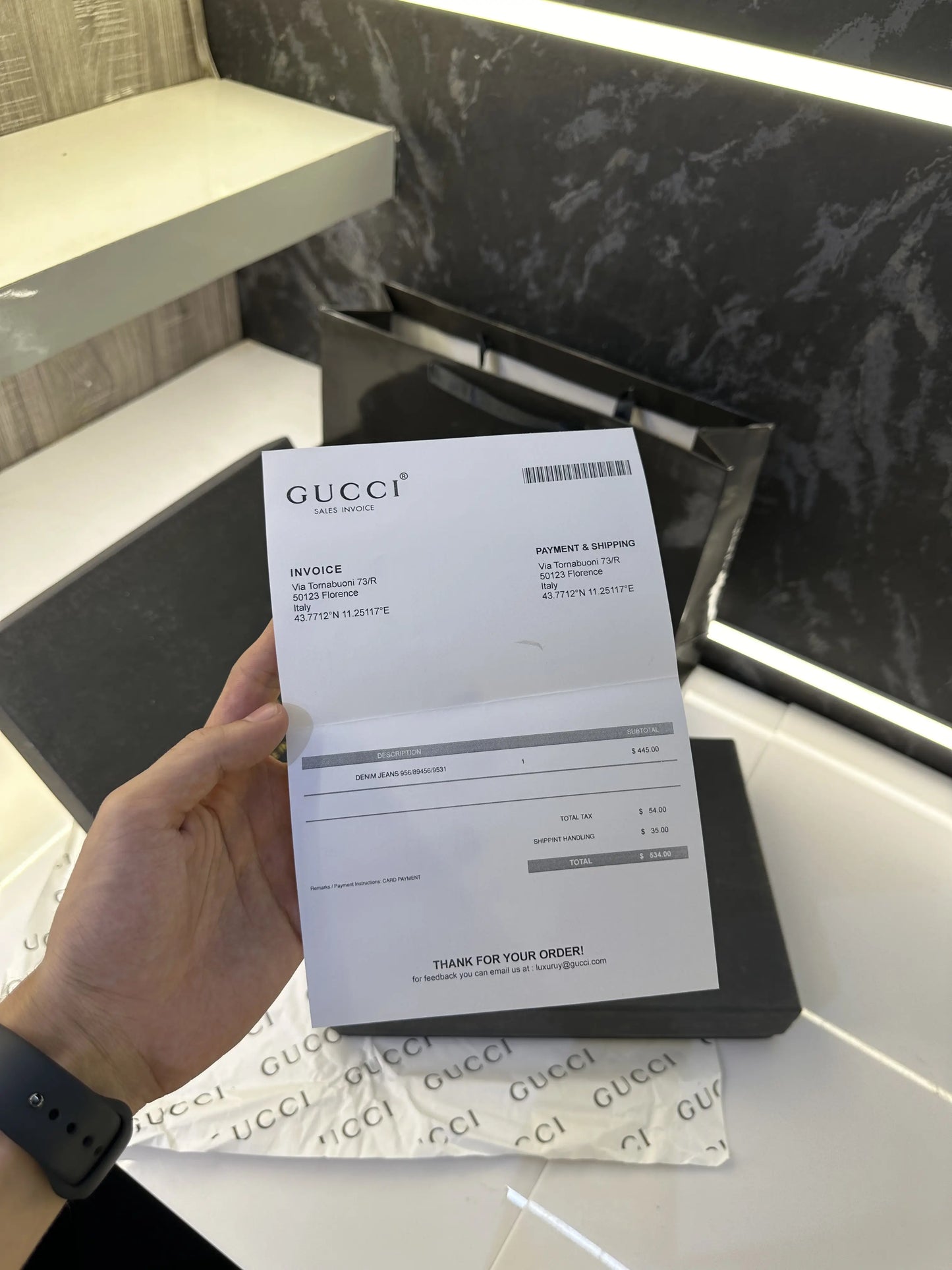 Gucc i Premium Shirt with Original Packing White