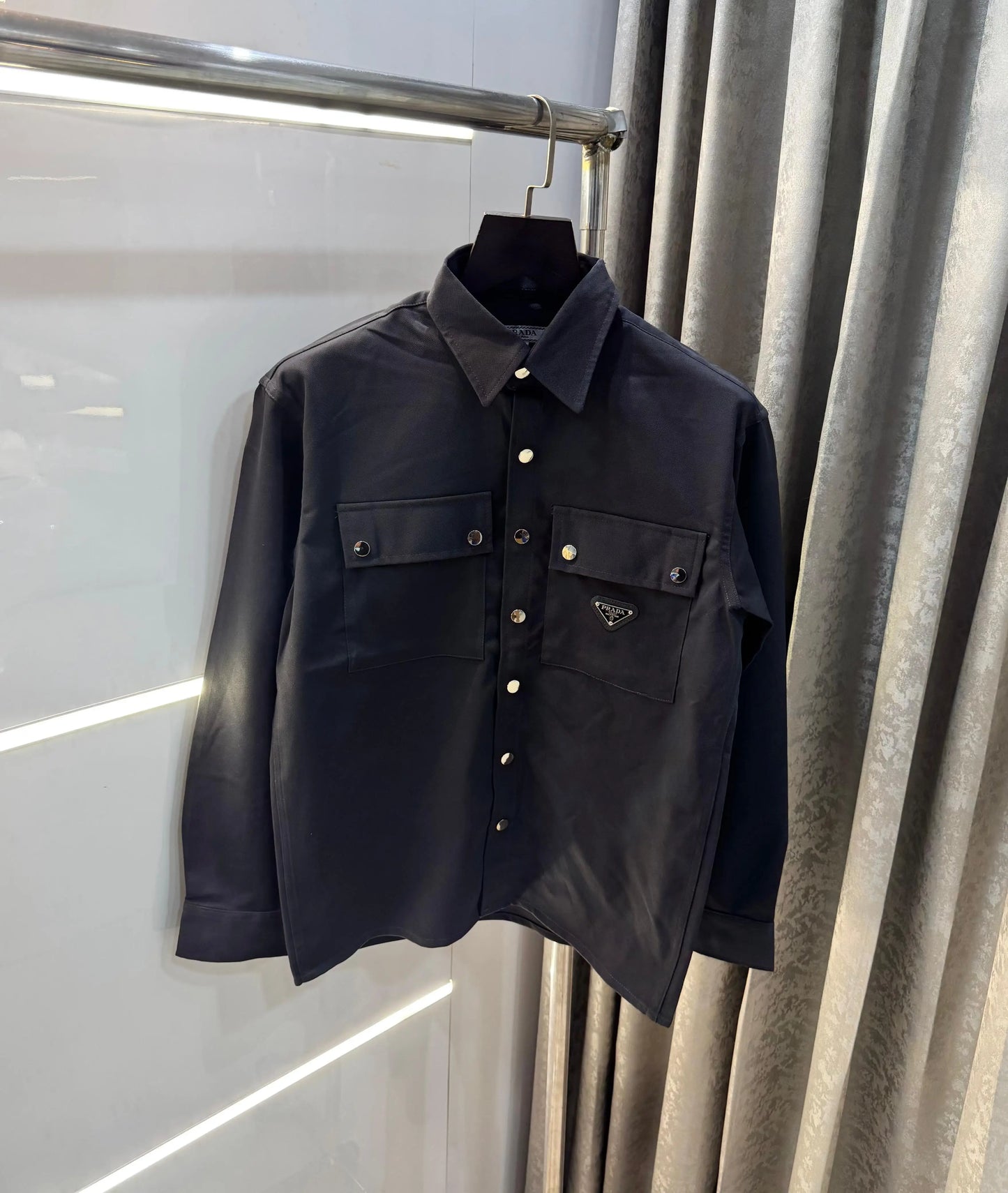 Prad a Milano Black Steel Logo Premium Shacket