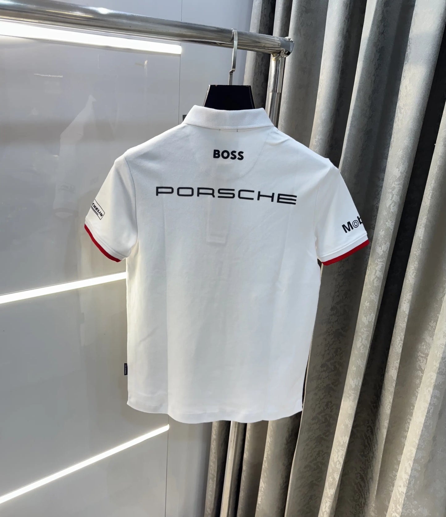 Hugo Bos s White Porche Edition Premium Polo T-shirt