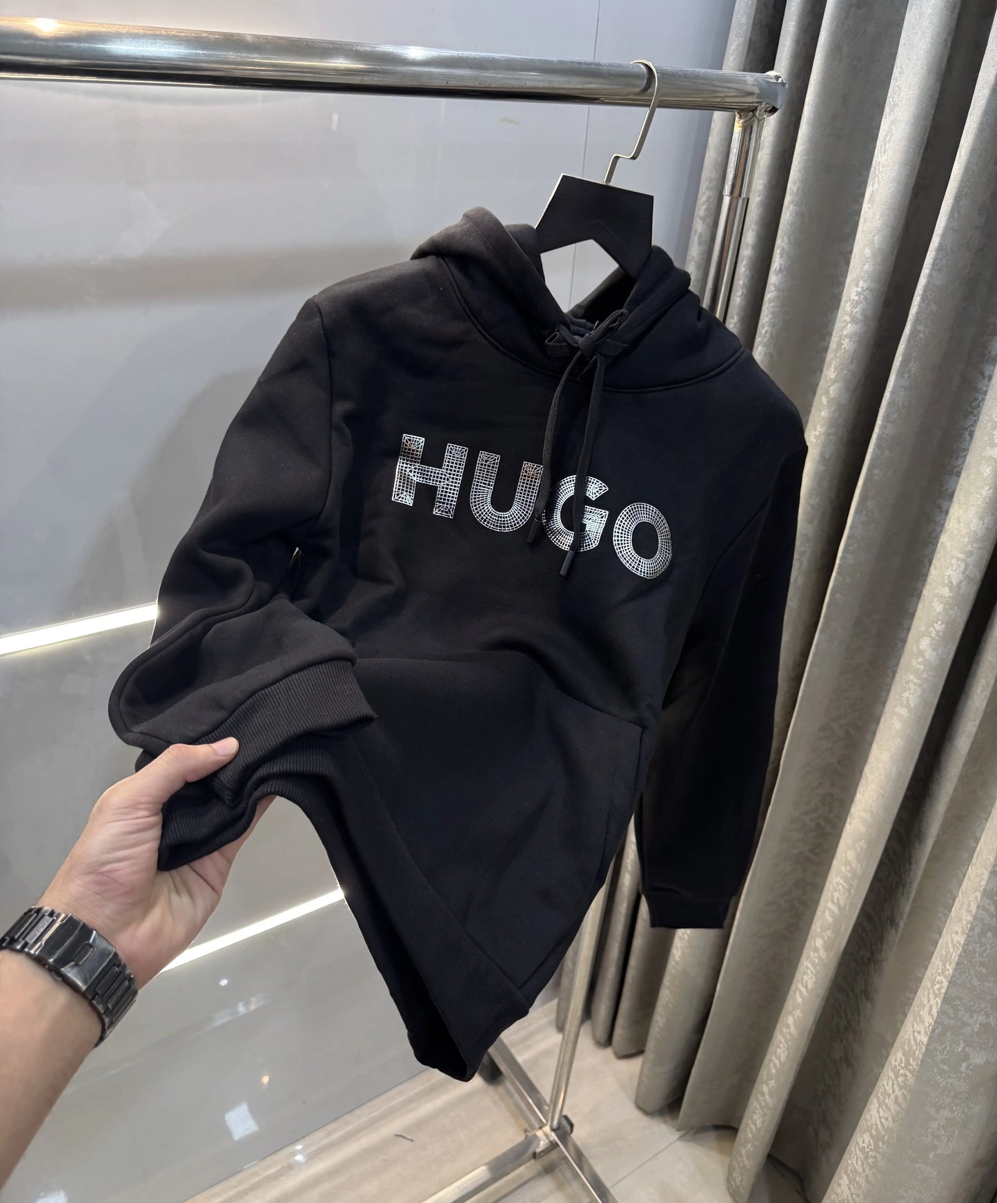 Hugo Boss Black Logo Print Imported Hoodie