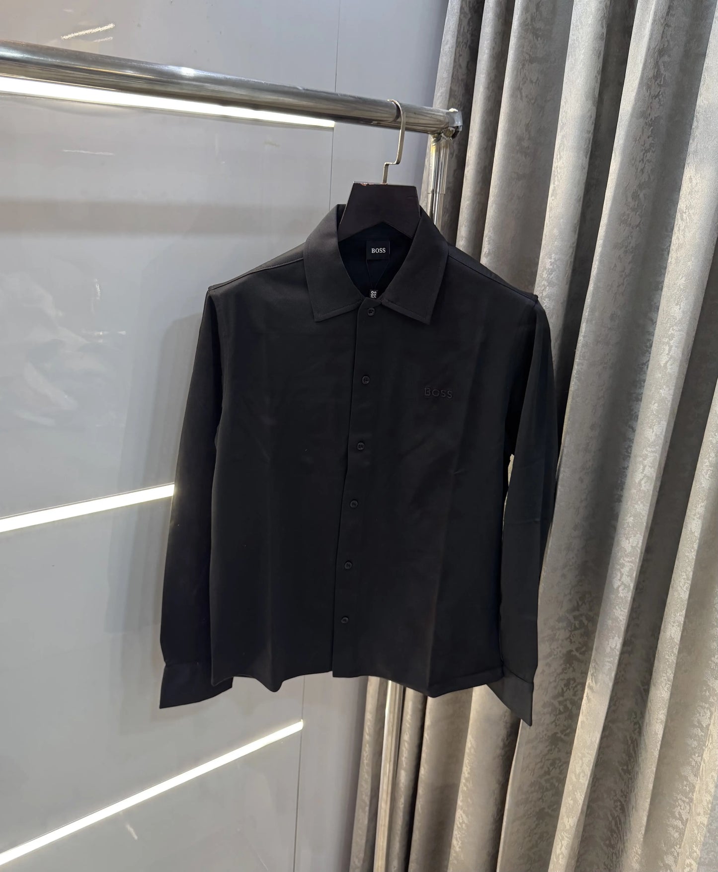 Hugo Boss Black Embroidery Logo Imported Lycra Shirt