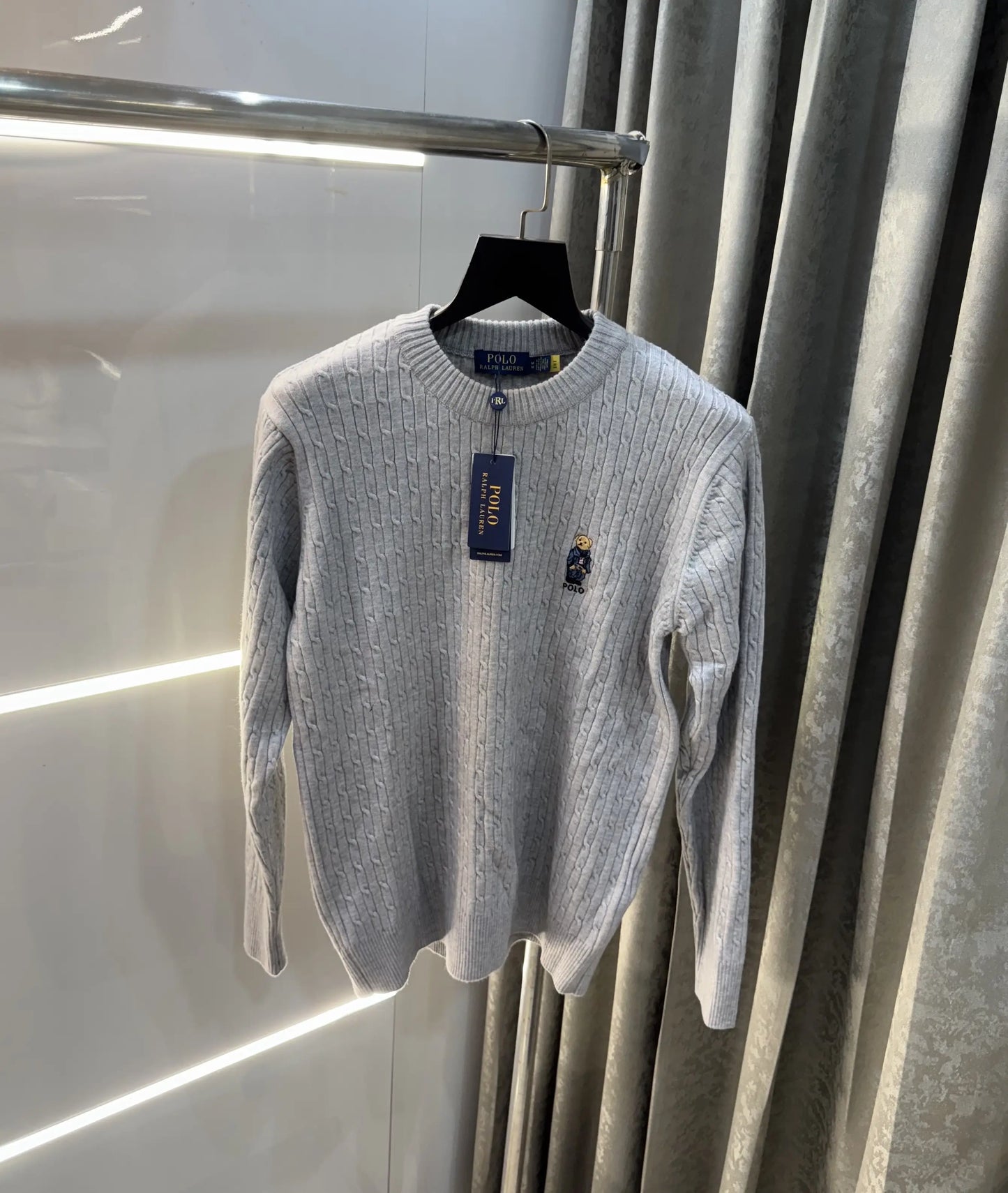 Ralph Lauren Grey Teddy Edition Imported Pull Over
