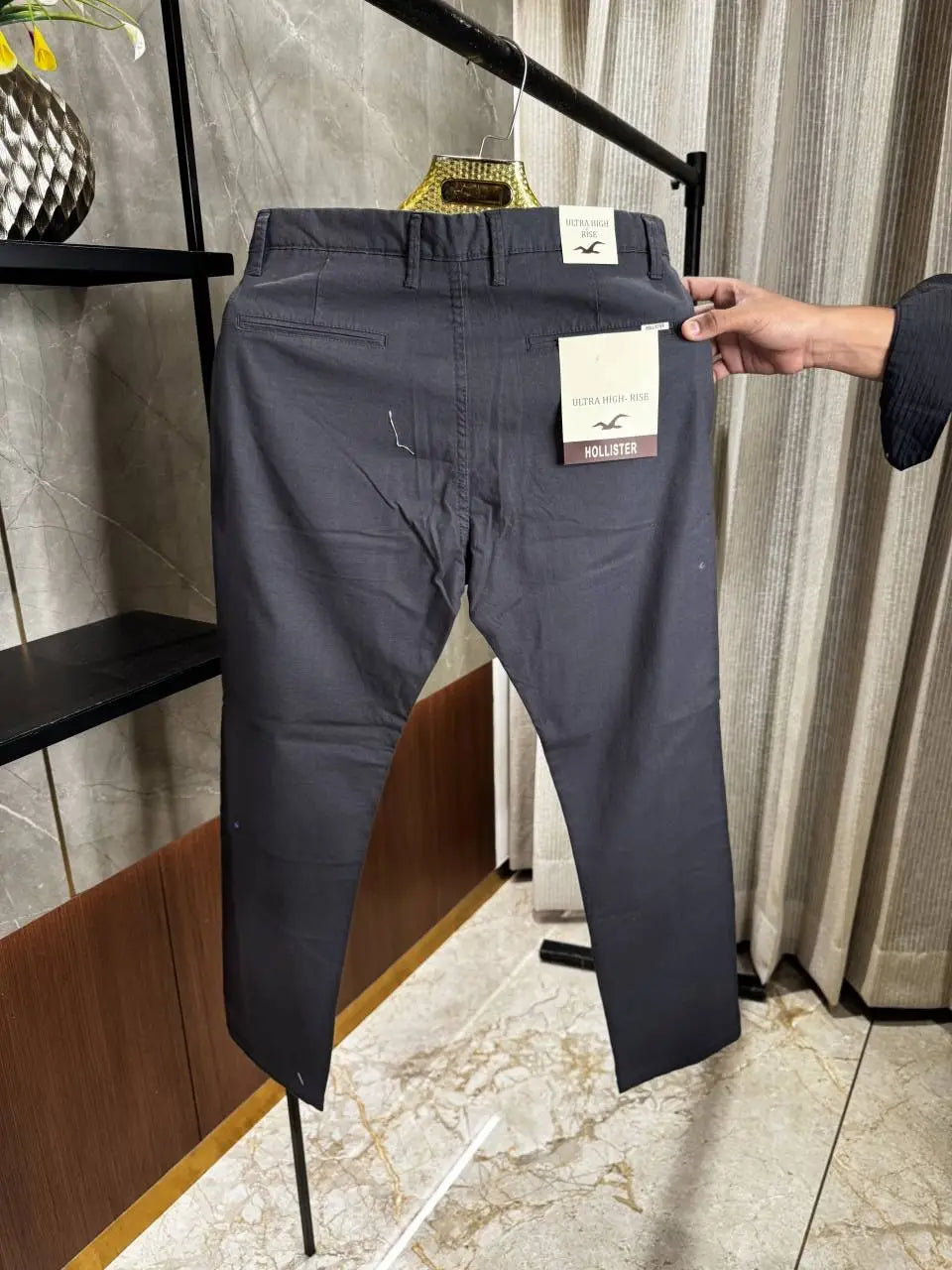 Hollister Dark grey linen pants Chinos