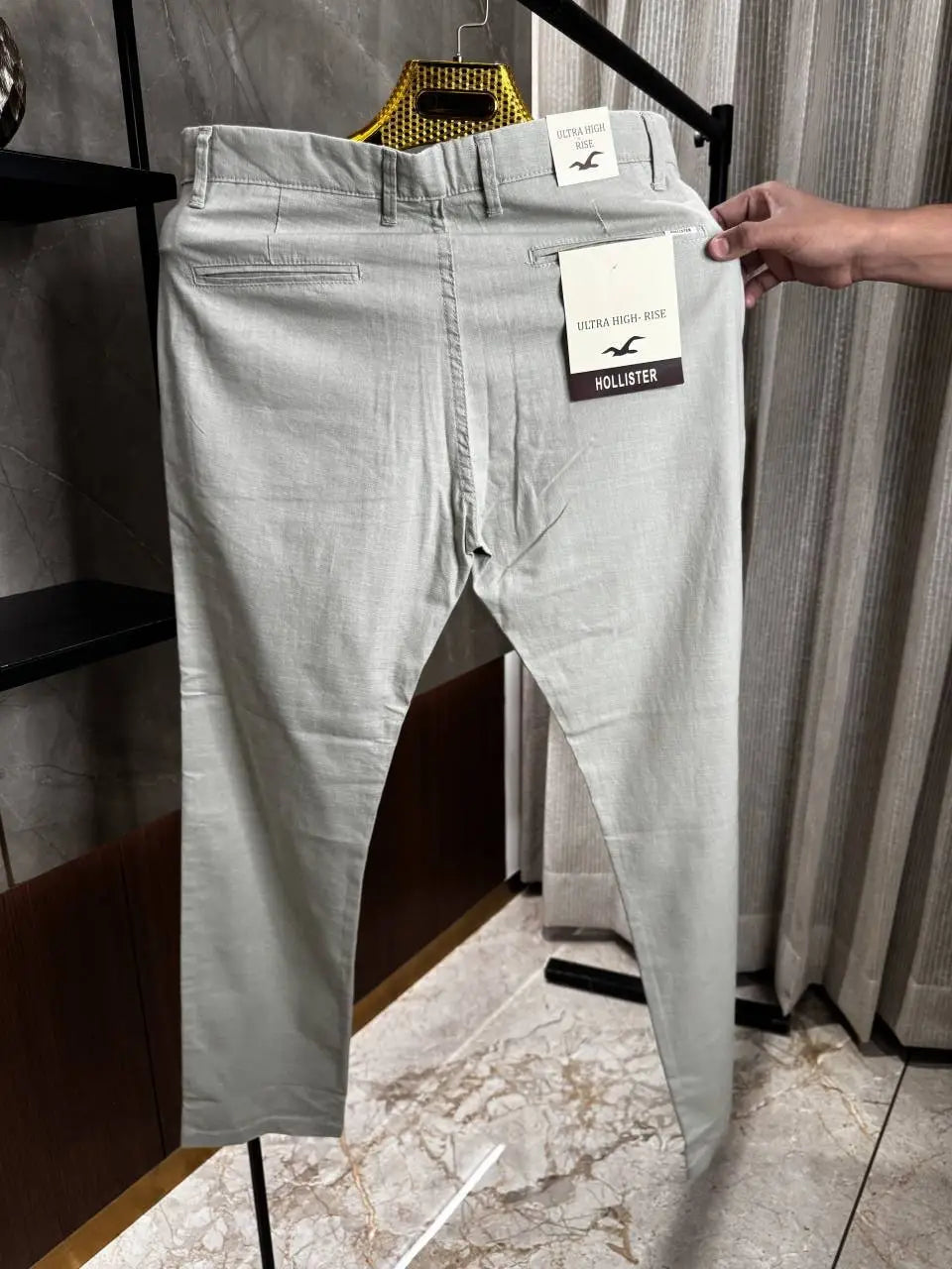 Hollister light green pista linenpants Chinos
