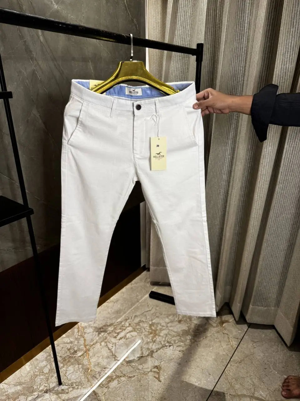 Hollister White linen pants Chinos