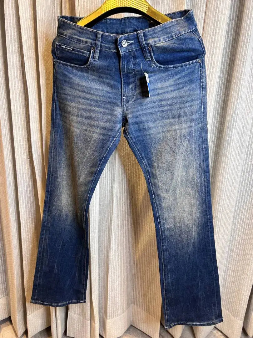 DOLCE & GABBAN_A BLUE WASH BACK WRITTEN DENIM