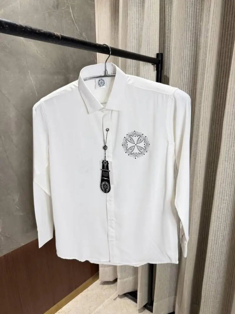 Chrome Hearts White Satin Green Lycra shirt