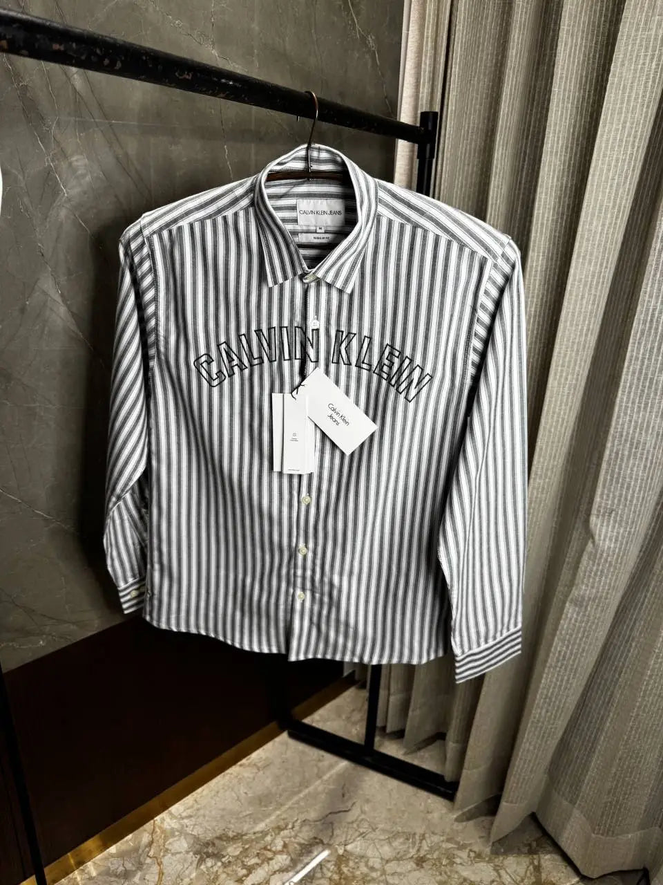 Calvin Klei_n Black Embroidery Logo Premium shirt