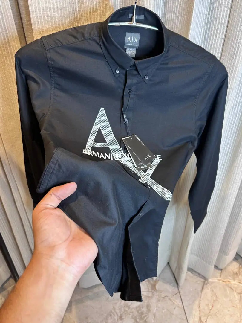 ARMAN_I EXCHANGE BLACK FRONT PRINTED SHIRT