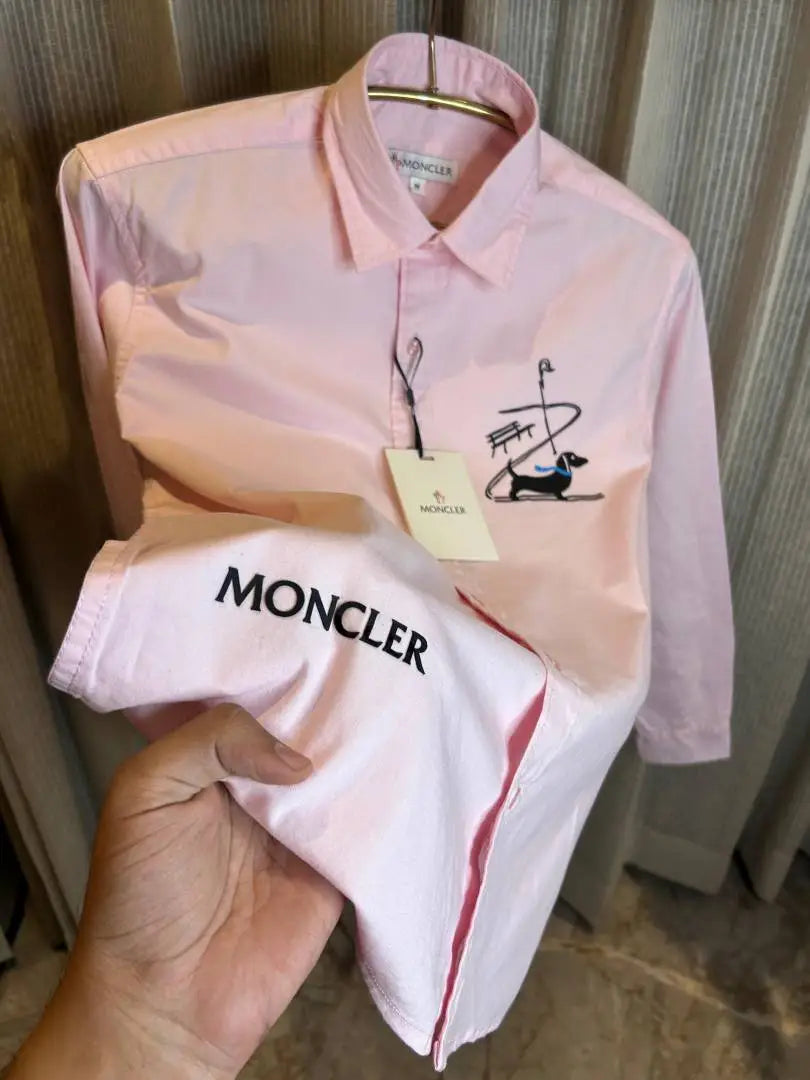 MONCLE_R PINK PREMIUM FRONT PRINTED IMPORTED SHIRT