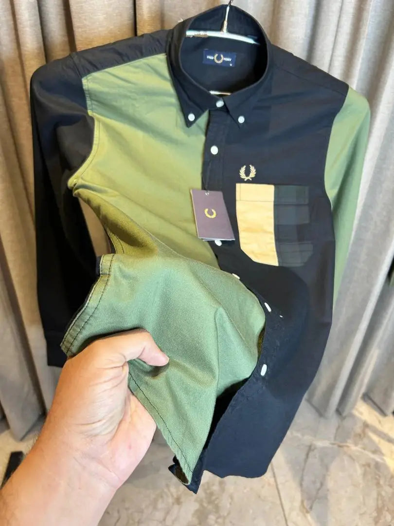 FRED PERRY BLACK OLIVE PREMIUM MULTI COLOR PREMIUM SHIRT