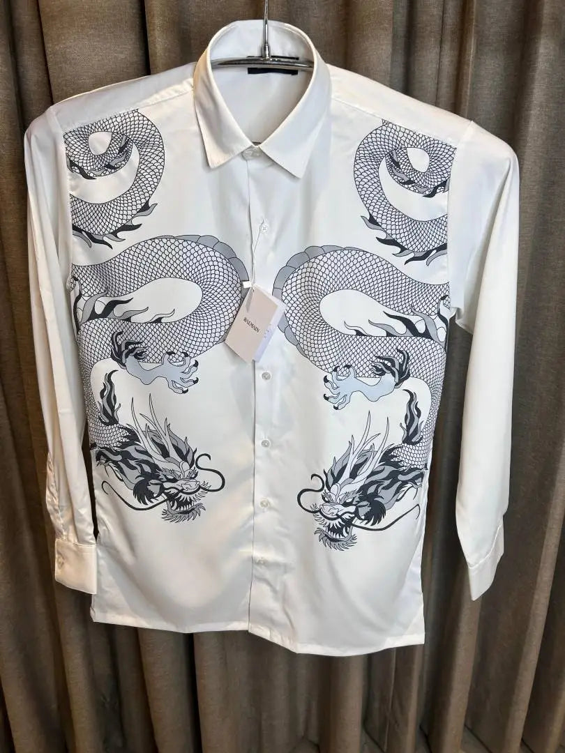 BALMAI_N WHITE PRINTED PREMIUM IMPORTED SHIRT WITH BOX
