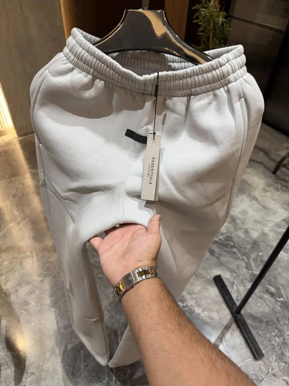 Essential s Grey Trackpant Fleece Premium