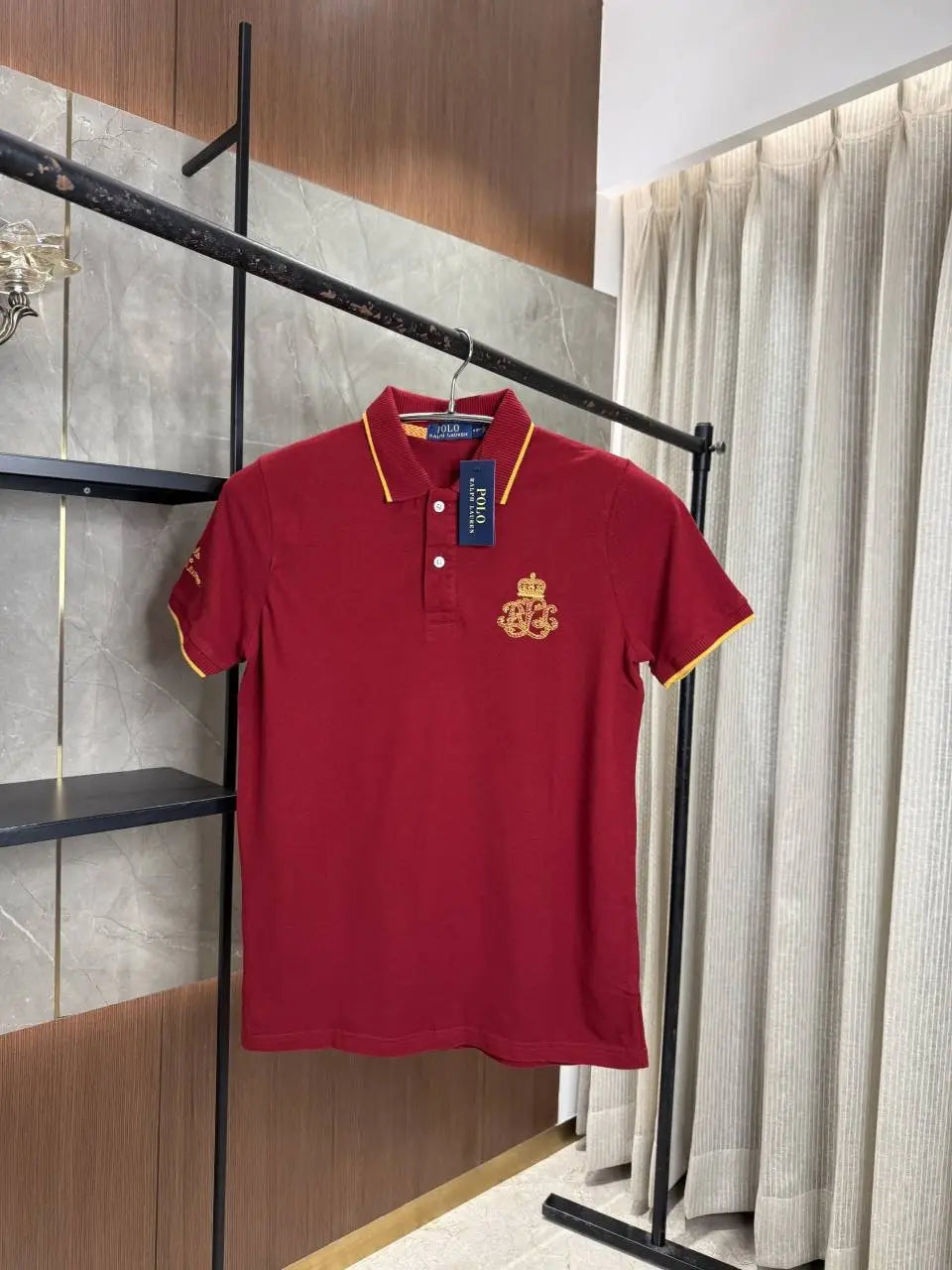 RALPH LAURE_N POLO RED PREMIUM FRONT EMBORSSED POLO