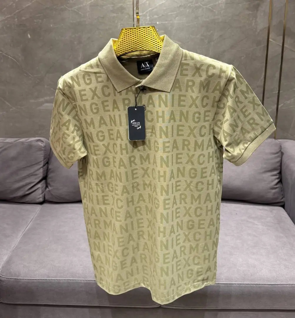 ARMAN_I EXCHANGE GREEN MONOGRAM PREMIUM POLO