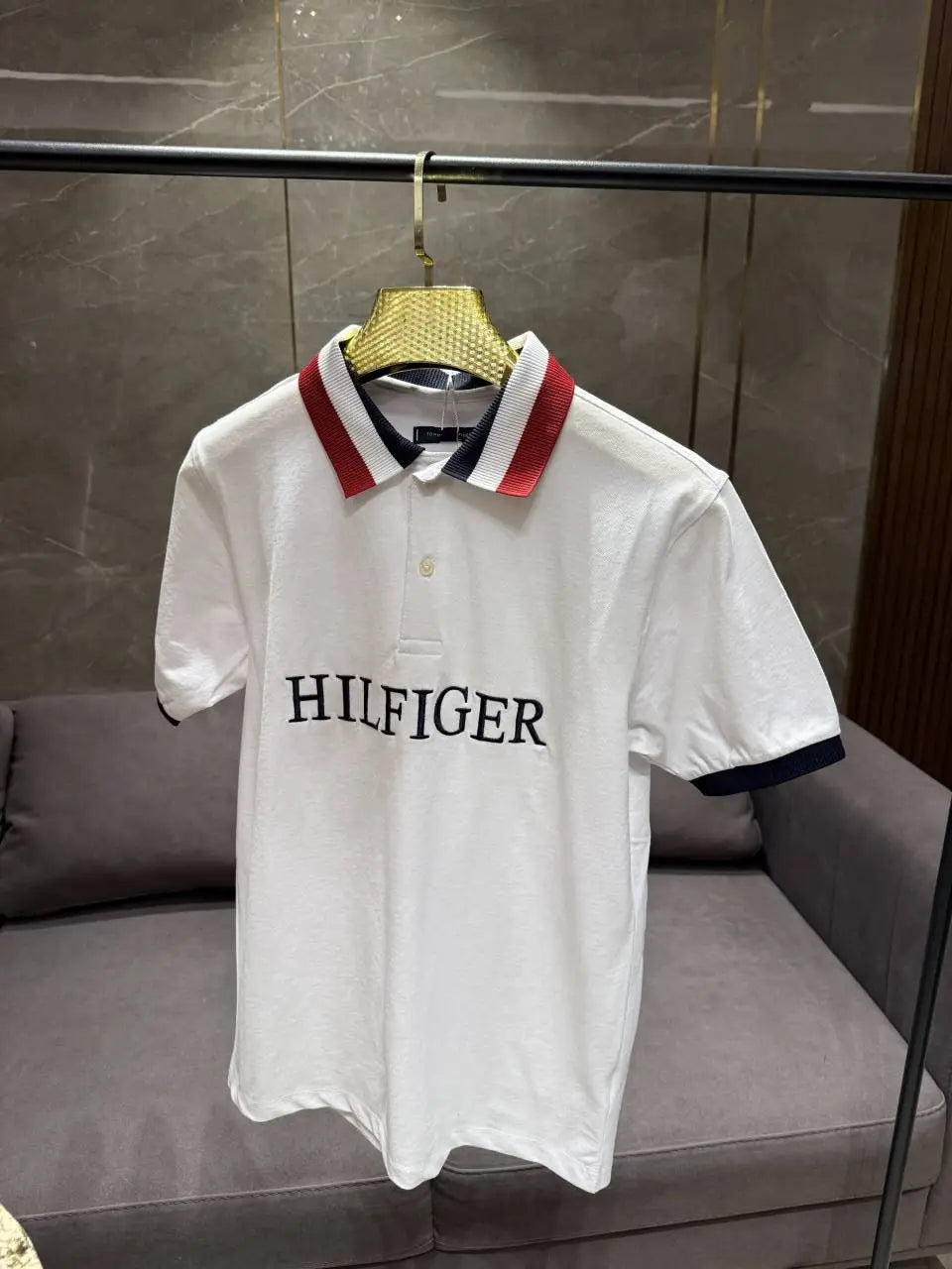 TOMMY HILFIGE_R WHITE PREMIUM FRONT PRINTED POLO