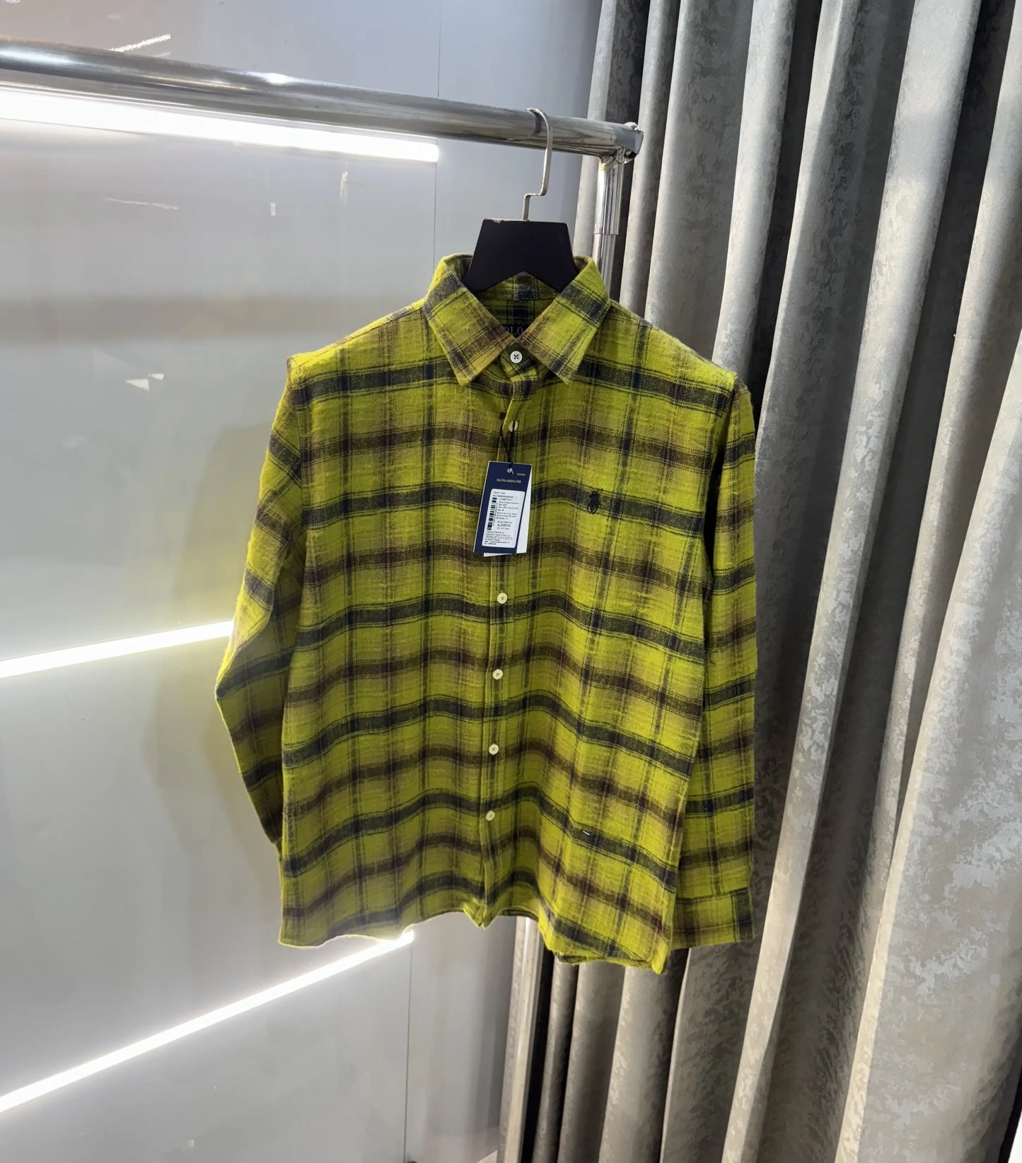 Ralph Lauren Green Brushing Checks Premium Shirt